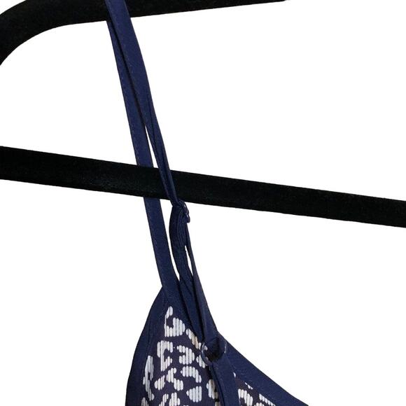 Aqua Black White Adjustable Spaghetti Sundress Summer Mini Dress Floral Medium - Picture 6 of 11